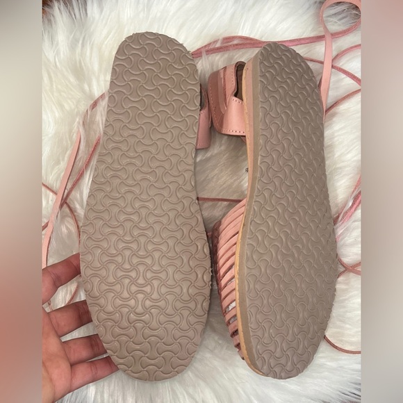 New Women Mexican Leather Lace Up Pink Sandals size 8 -Mexican Hearaches - Picture 4 of 5